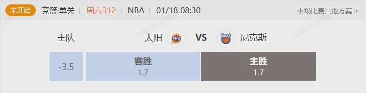 世界杯官方直播-聚焦NBA大战 尼克斯VS太阳！